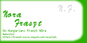 nora fraszt business card